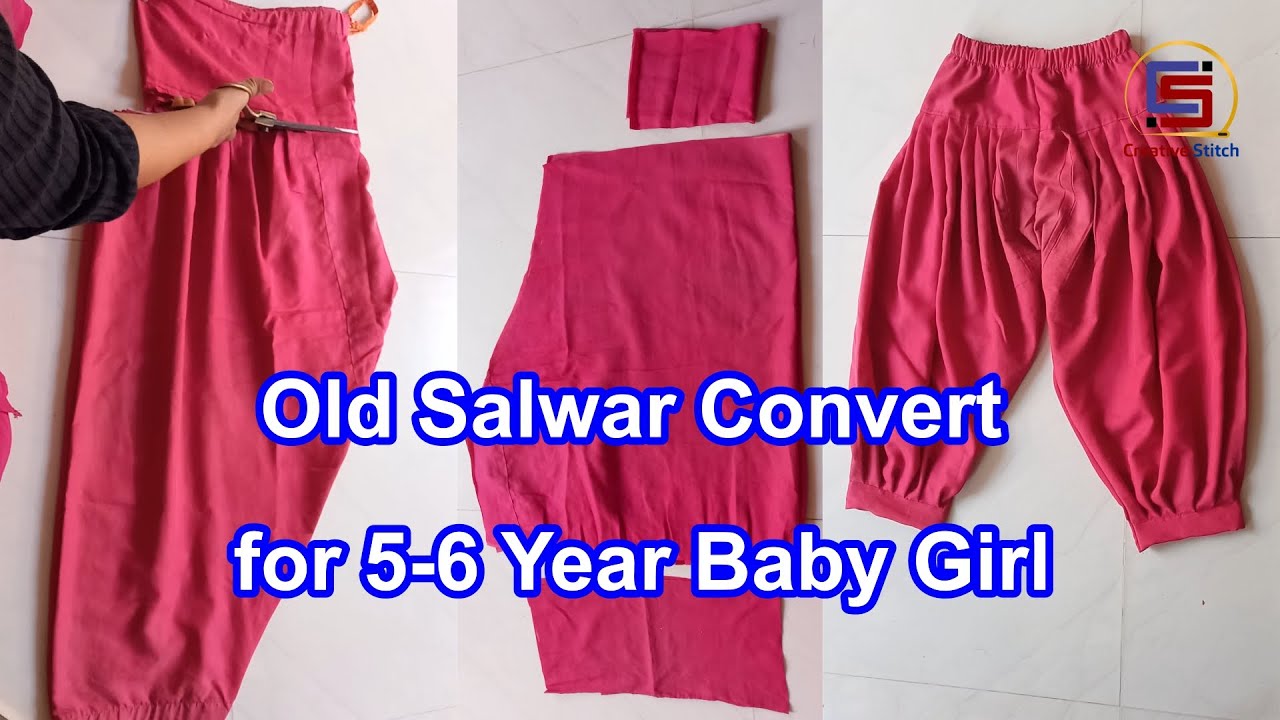 Old Salwar Convert for 5-6 Year Baby Girl | Beautiful Idea from Old 