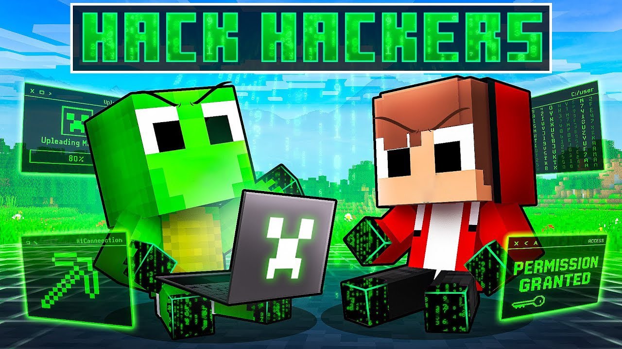 JJ and Mikey Into HACKERS In Minecraft - Maizen