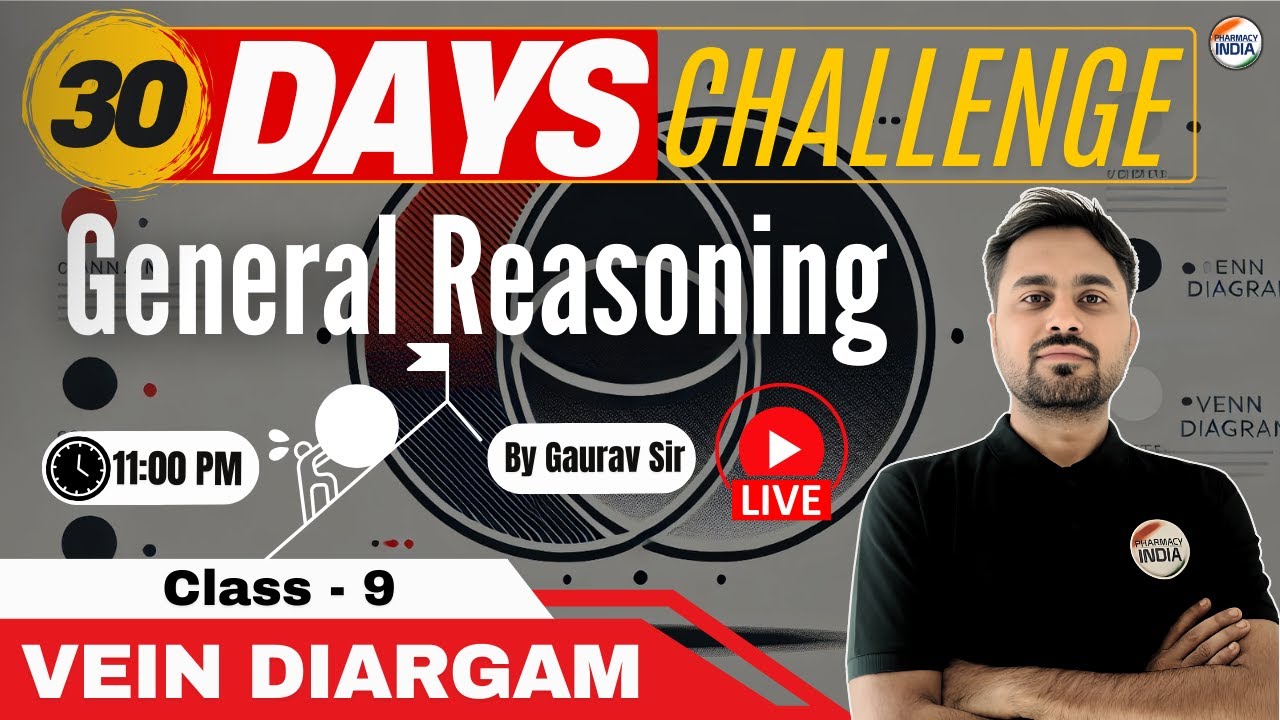 Vein Diagram | General Reasoning | Pharmacist Exam | #gkquiz #pharmacist #pharmacyindia #ssc #dsssb