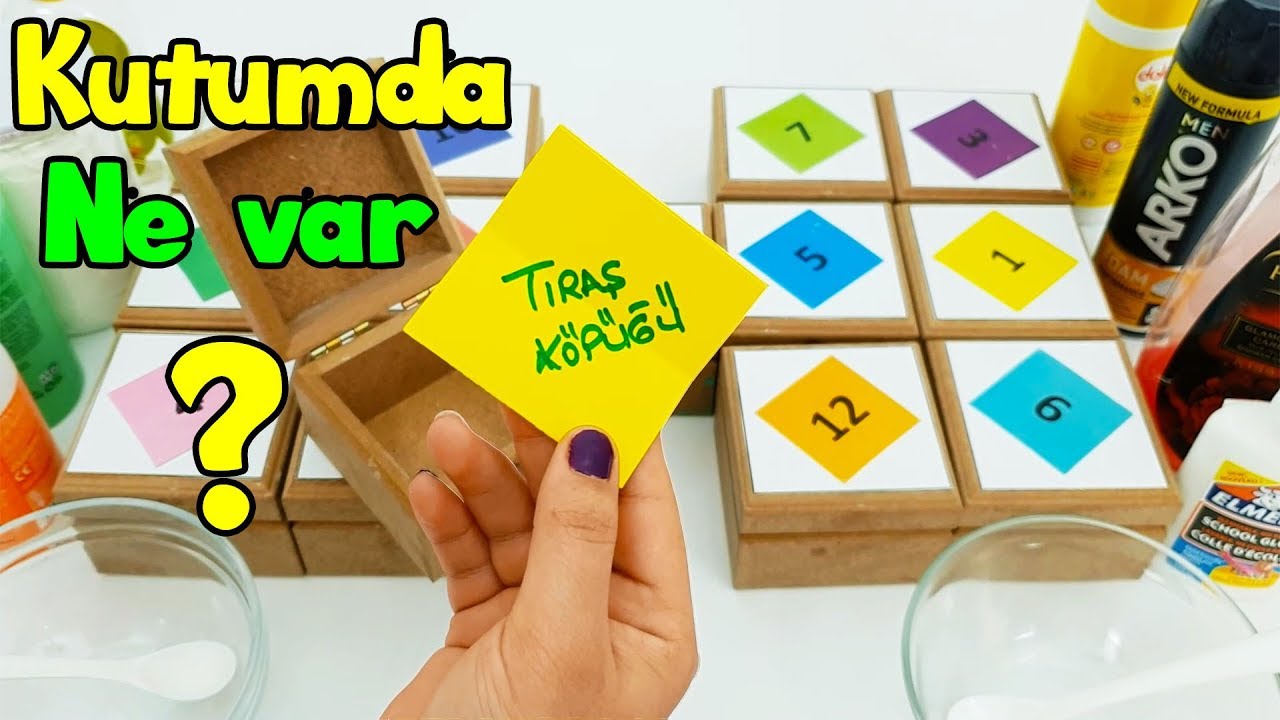 Kutumda Ne Var Slime Challenge - What's in My Box - Vak Vak TV