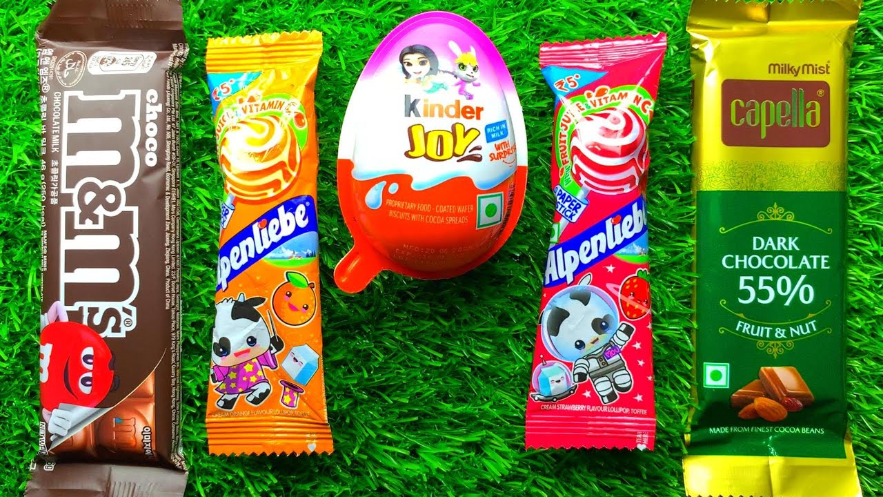 Satisfying video Asmr lollipops candy and chocolate unboxing video Asmr opening video candy cutting