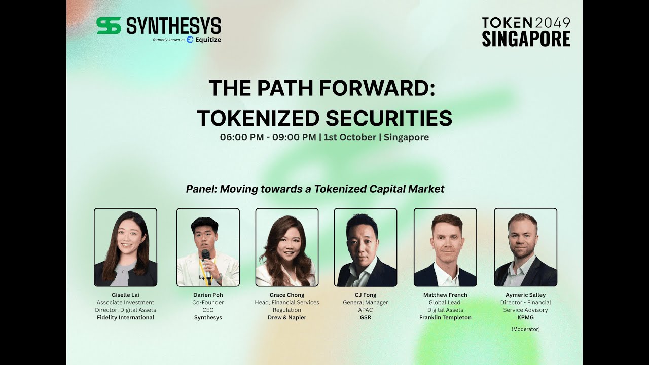 The Path Forward: Tokenized Securities | Token2049 Singapore 2025