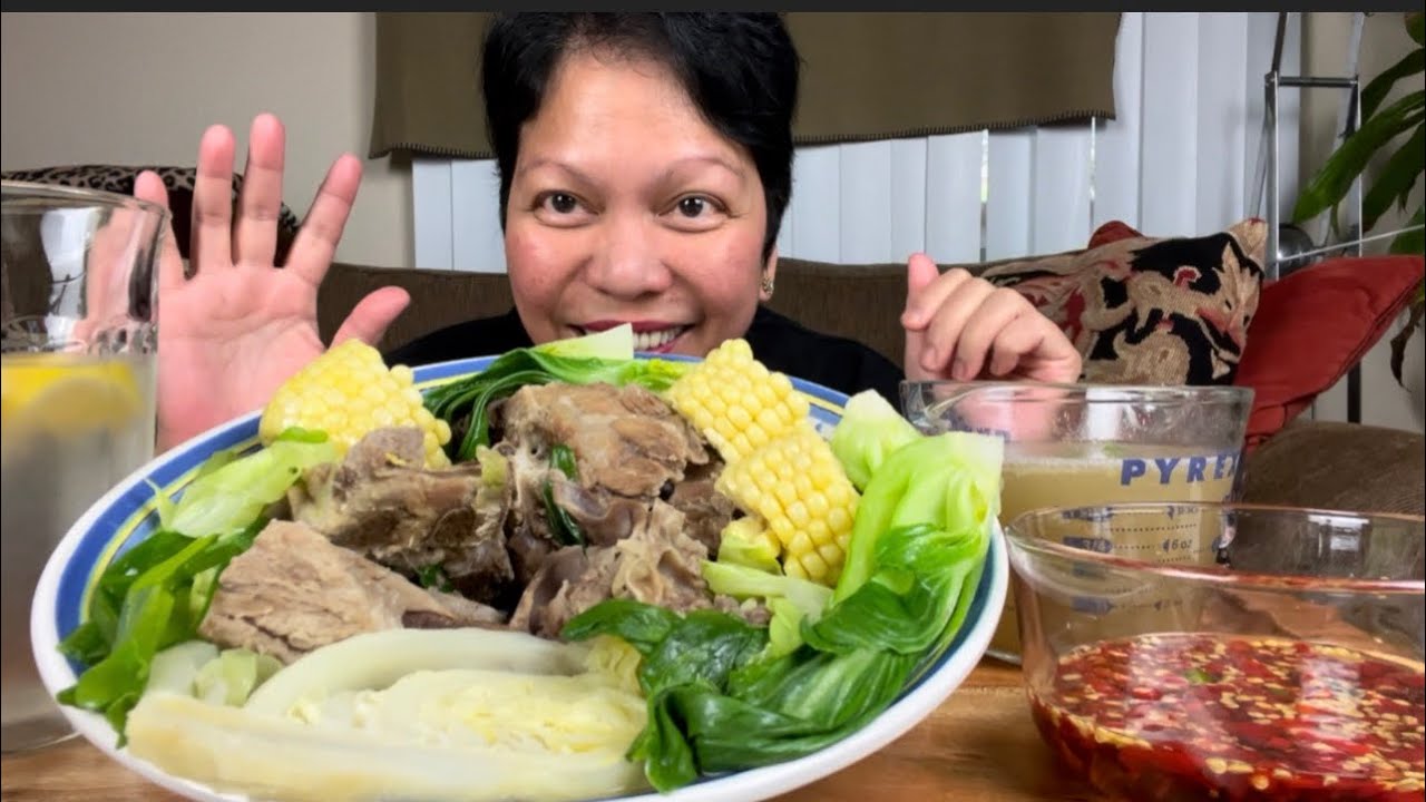 PORK NILAGA | SPICY PATIS SILI | FILIPINO FOOD MUKBANG 