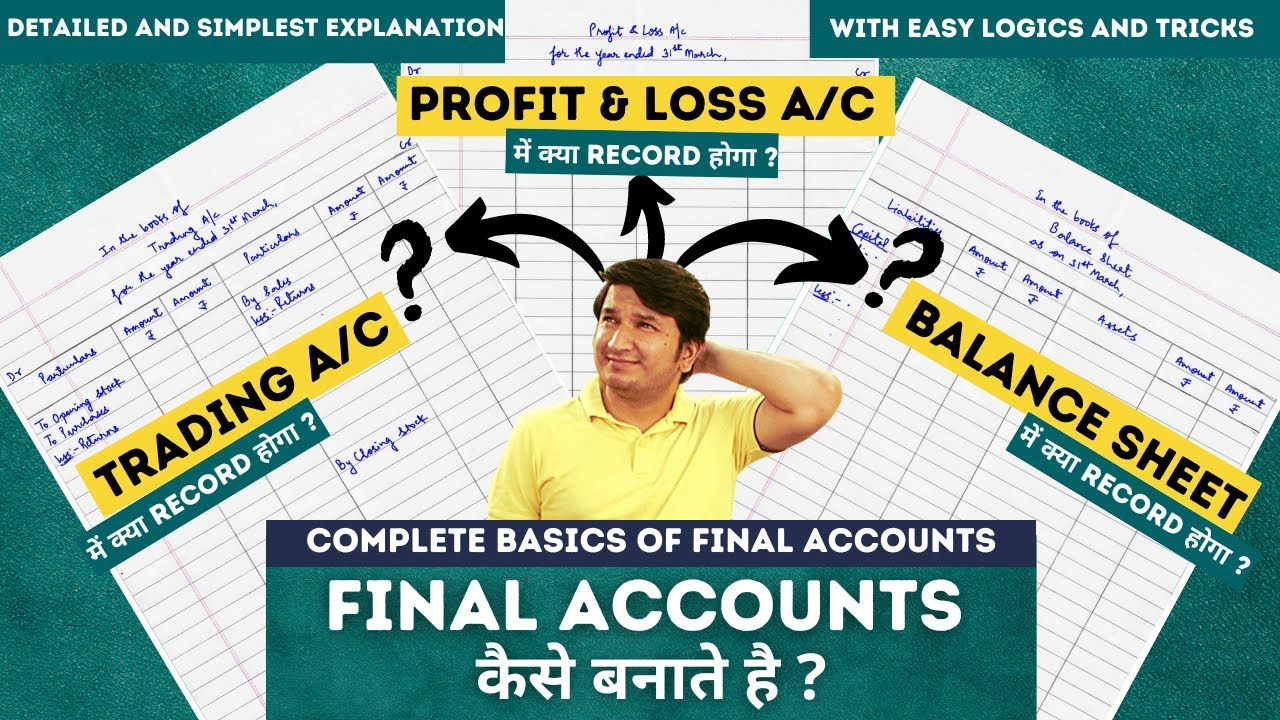 Final Accounts of a Proprietary Concern | Basic Concepts | Full Sum Solving | Class 11