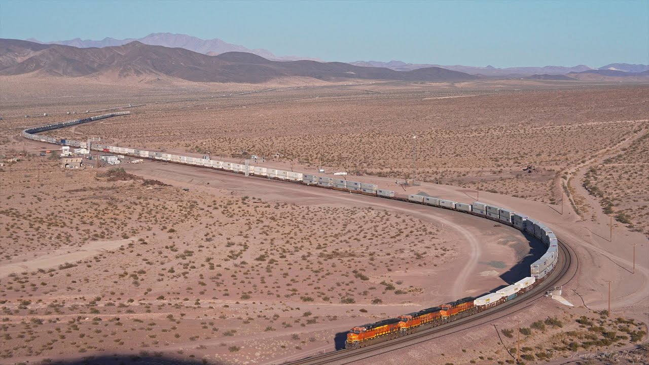 BNSF Stack Trains at Ludlow California