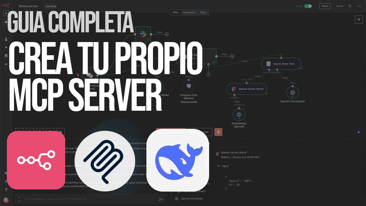 Crea un MCP Server con n8n + DeepSeek + MCP Framework 🚀 | Tutorial completo