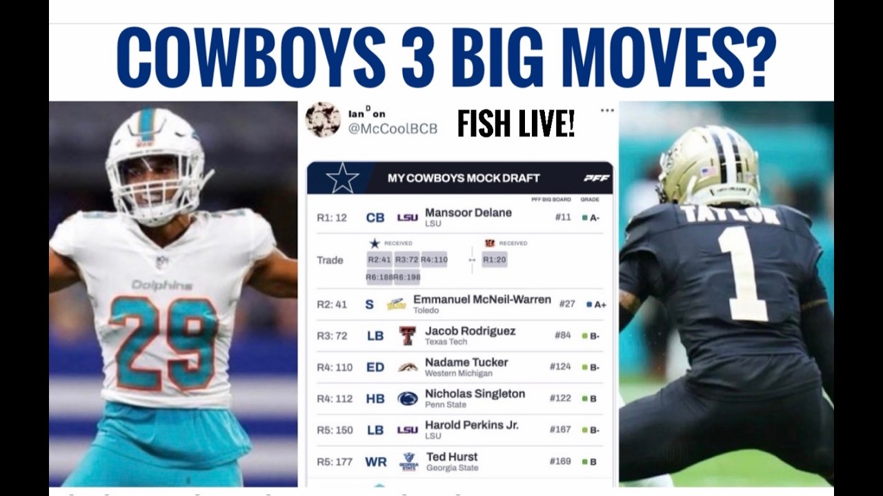 #DallasCowboys Fish Report Live: 3 BIG MOVES: How to Fix This Defense?