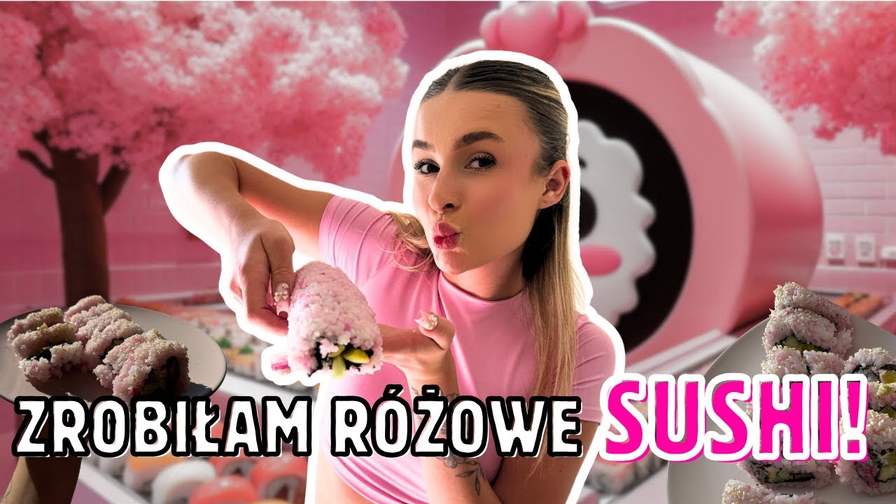 PIERWSZY RAZ W ŻYCIU ROBIĘ SUSHI (różowe!!!) 👩🏼‍🍳🎀