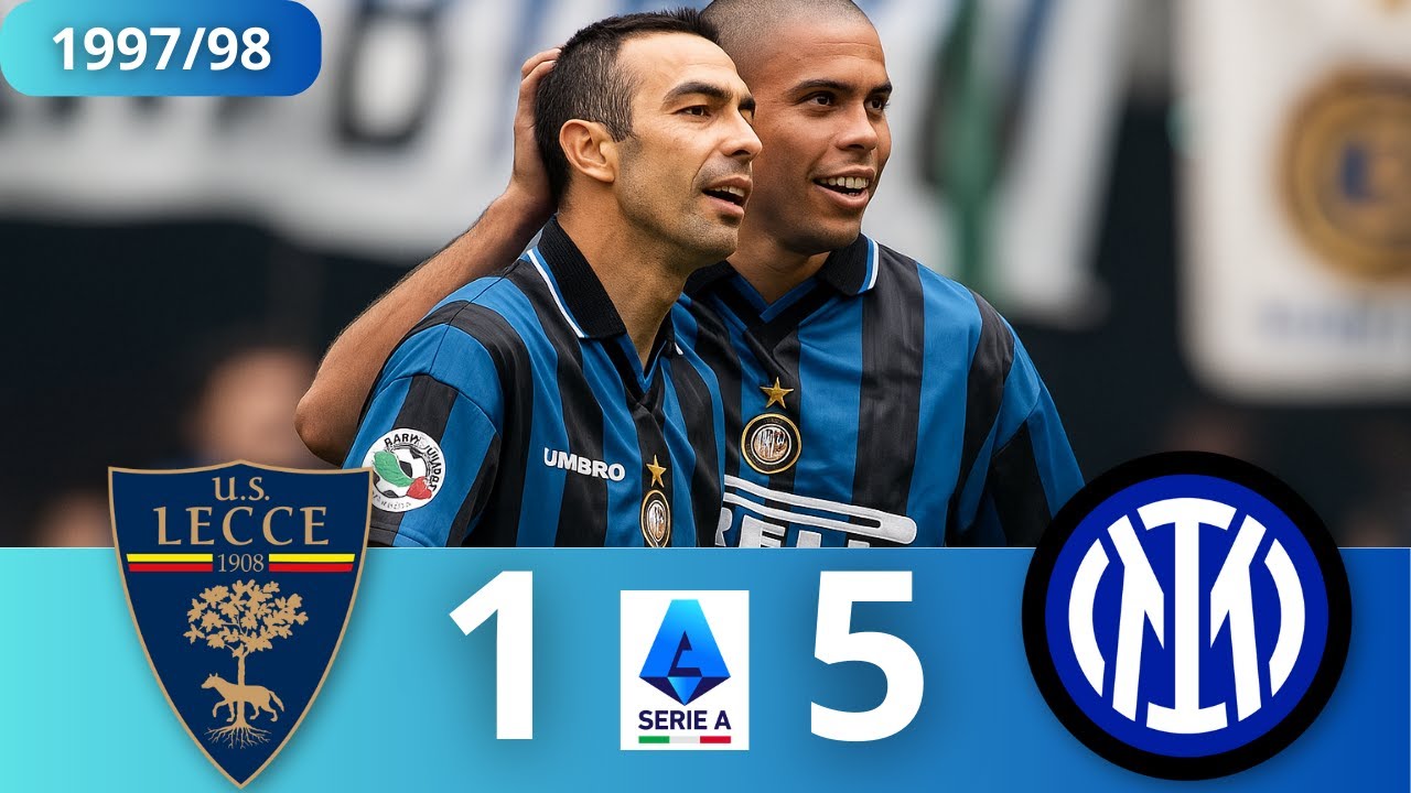 Lecce : Inter 1:5 • 1997/98 • Serie A • 2 goals by Ronaldo