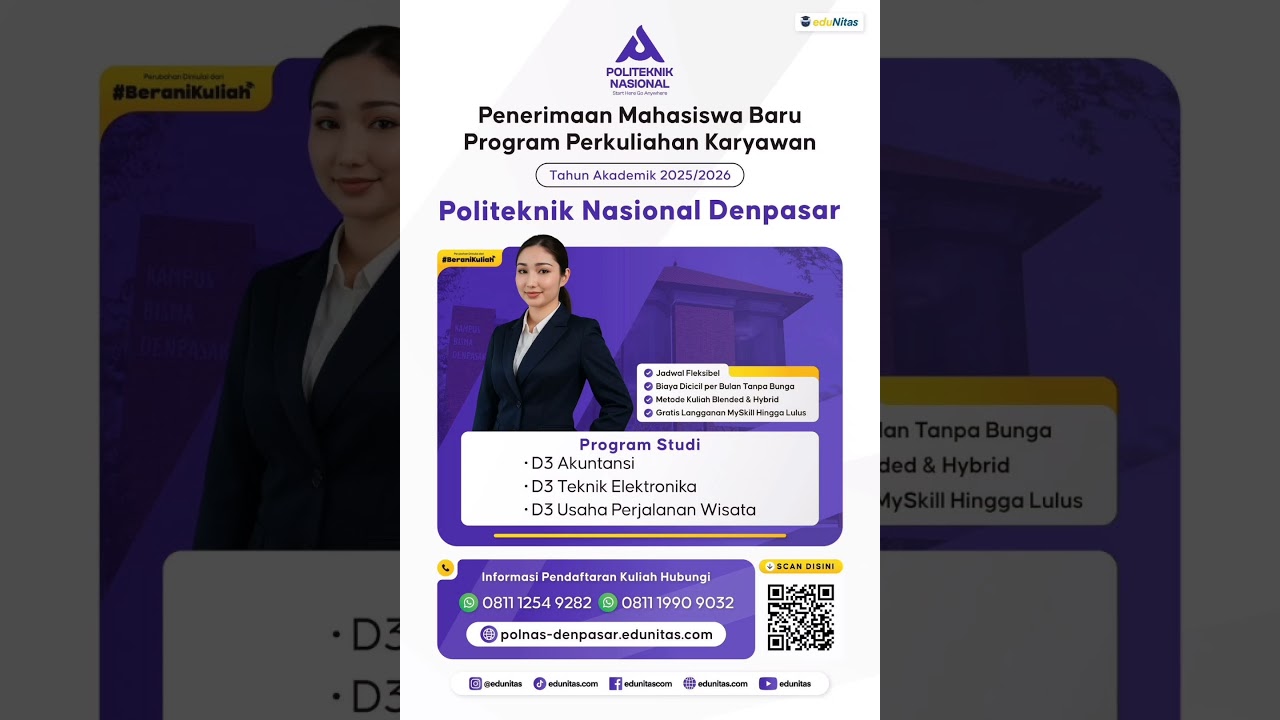 Dibuka Program Perkuliahan Karyawan dan Program Perkuliahan Reguler Politeknik Nasional Denpasar.