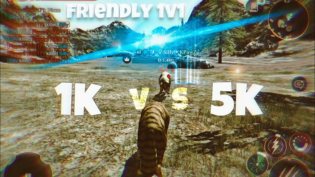 Friendly 1v1 with subscriber!! - the wolf pvp || 1k vs 5k