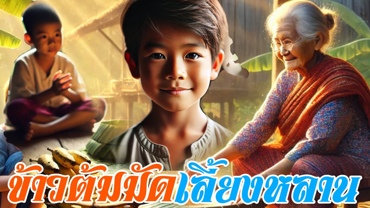 ข้าวต้มมัดเลี้ยงหลาน | ข้าวต้มมัดของยาย กับหลานที่รอแม่กลับบ้าน #นิทานก่อนนอน 