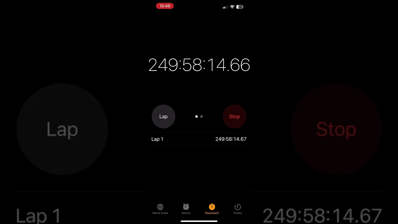 Apple stopwatch hits 250 hours