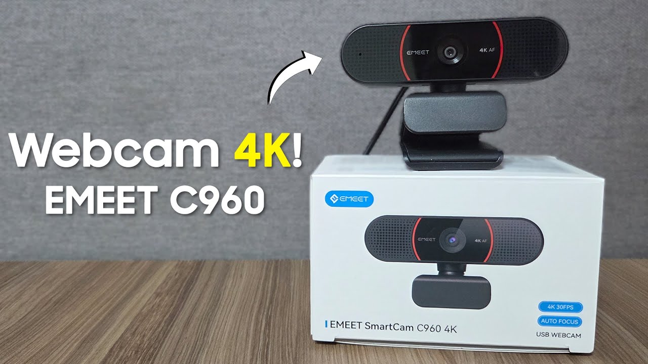 Webcam BARATA e 4K! MELHOR que Logitech? EMEET C960 4K