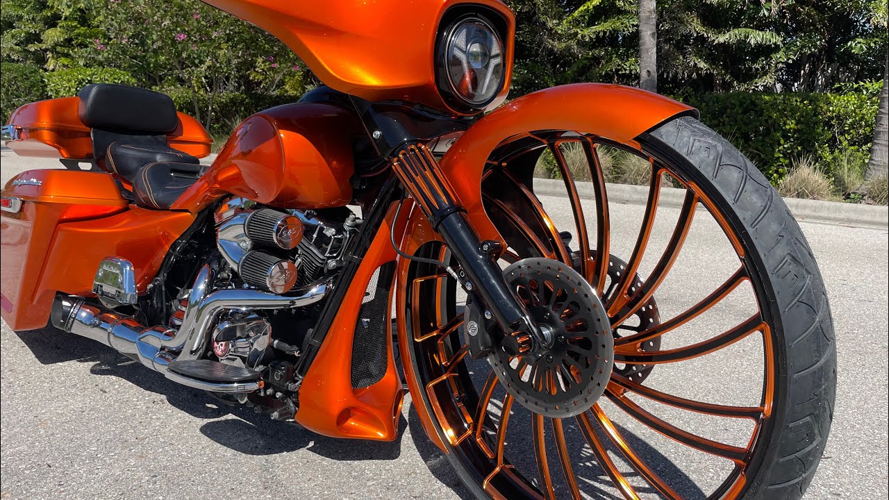 Sold**Street Glide New Build Big Wheel Bagger Tropical Glitz Wildfire Candy fast air front/rear