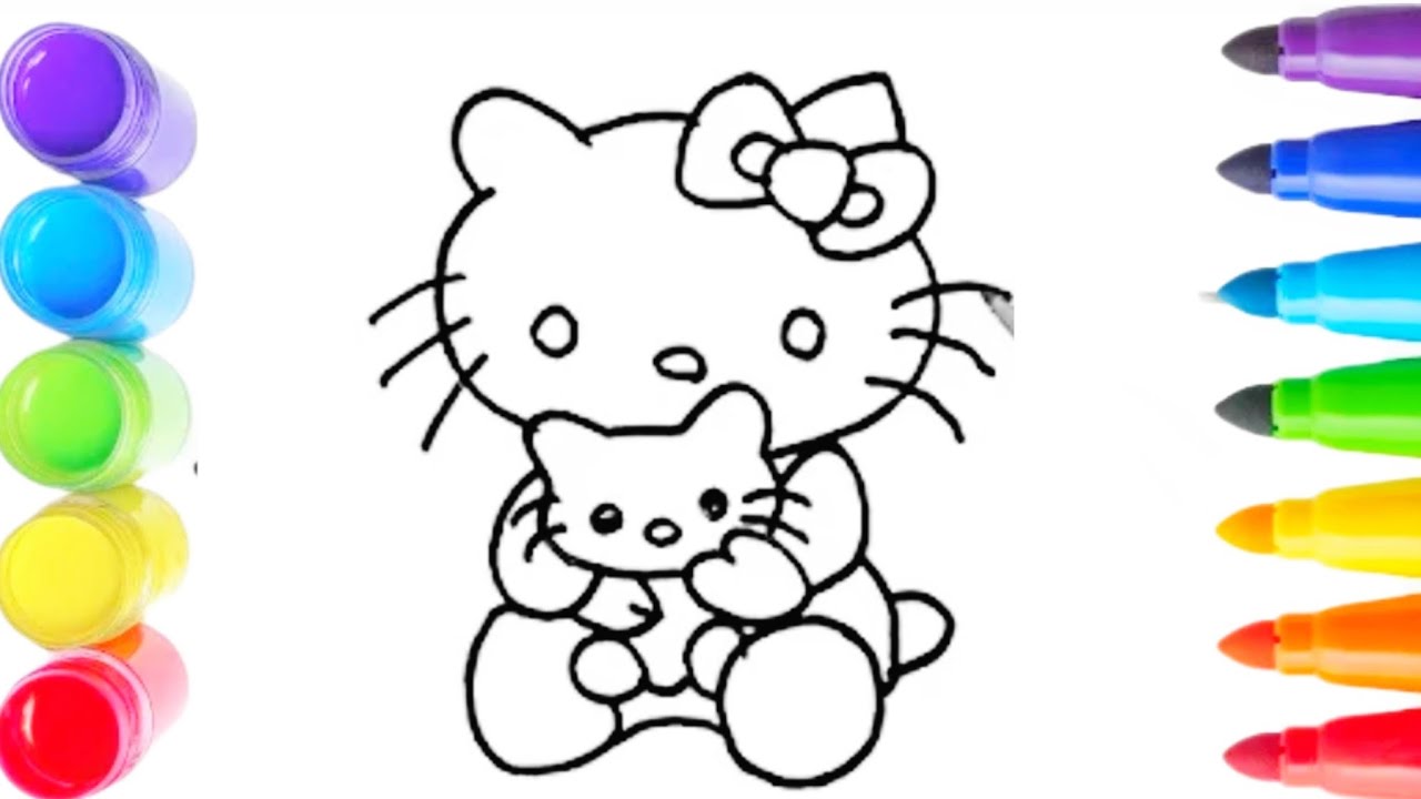 Раскраски Hello Kitty 🎀 | Простые рисунки и раскраски для детей