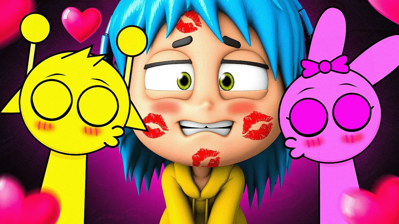 OS SPRUNKIS ESTÃO APAIXONADOS 😍 Sprunki KISS Edition ( Alec GO! )
