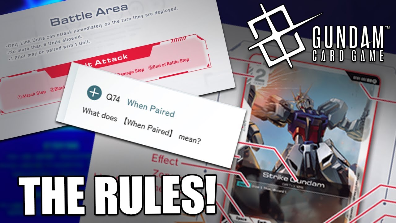 GUNDAM CARD GAME RULES PRIMER | Learn the Basics! | Turn Flow, Card Types, and Keyword explanations!
