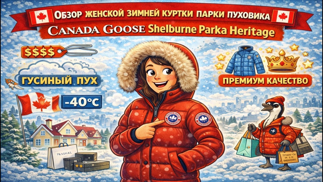 Обзор женской зимней куртки парки пуховика Canada Goose Shelburne Parka Heritage