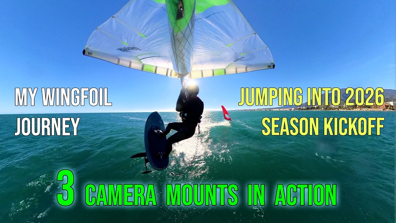 My Wingfoil Journey / Starting the 2026 Season / 3 Camera Mounts in Action #wingfoilsergio