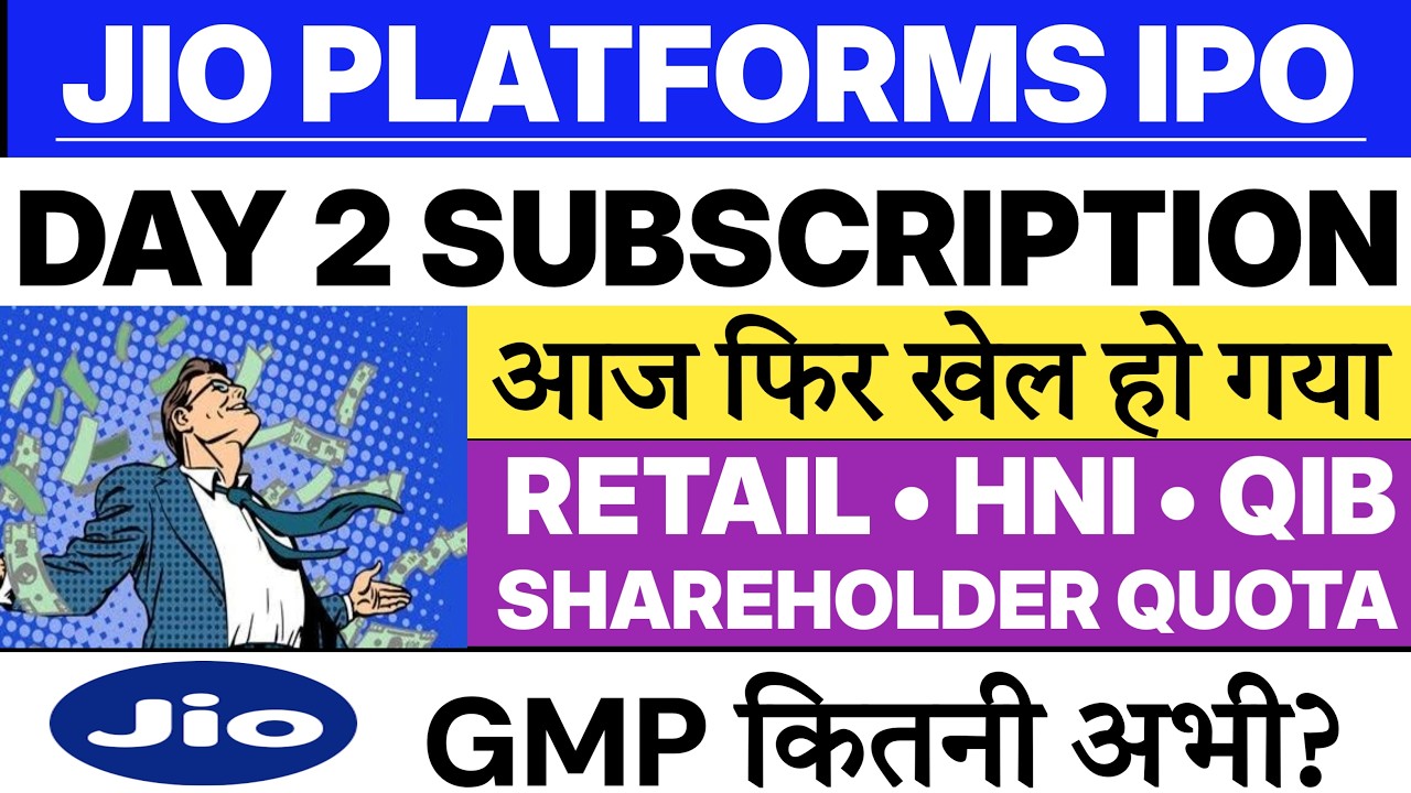 Jio Platforms IPO |.Jio Platforms IPO Day 2 Subscription Status 💥| Jio IPO GMP 🔥