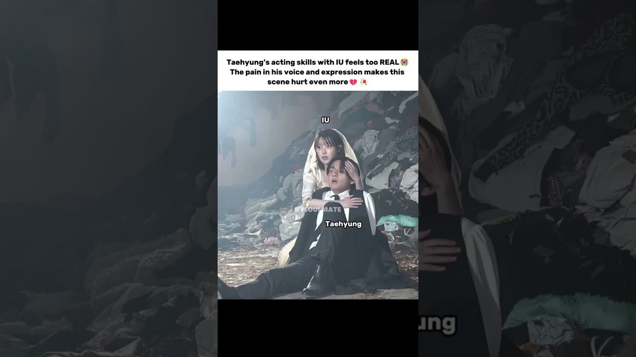 The way Taehyung made this scene feel like a real drama 🥺💜#bts#taehyung#iu#shorts