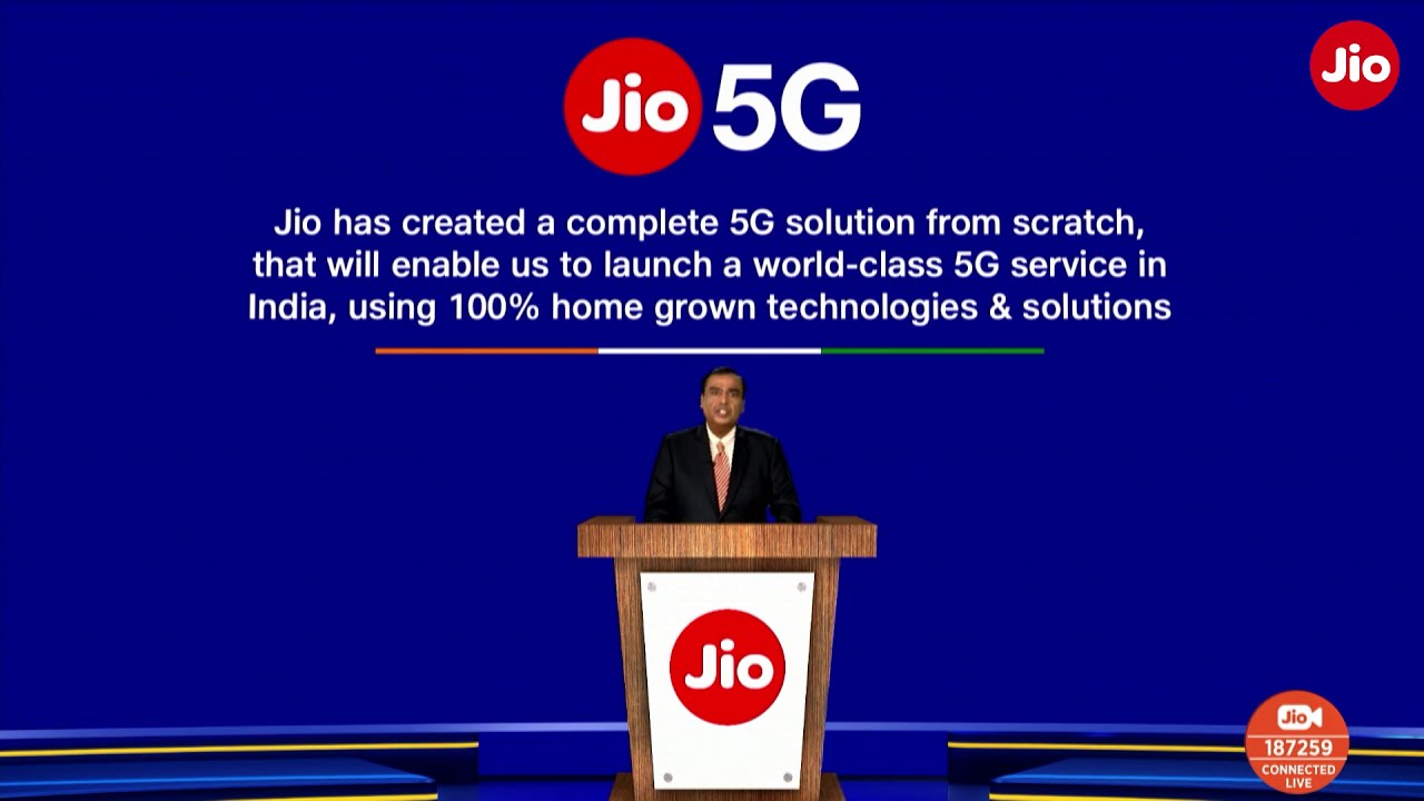 Shri Mukesh D. Ambani Announces a Road-map to Jio 5G
