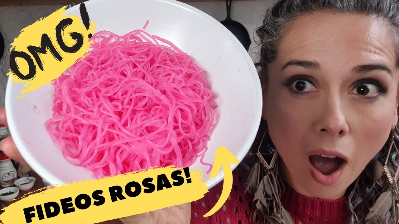 FIDEOS MAGICOS AZULES QUE SE VUELVEN ROSAS/Marisolpink