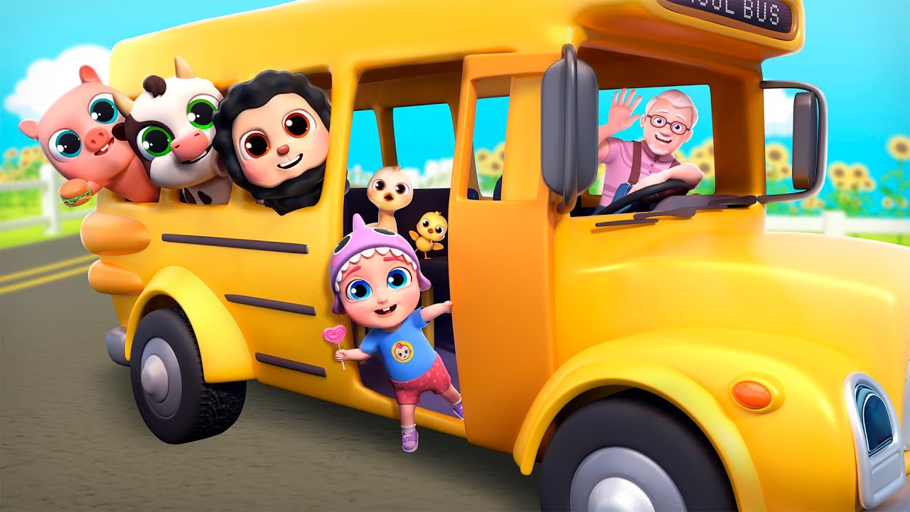 The Wheels on The Bus Song | Funny Bunny - Nursery Rhymes & Kids Songs Compilation