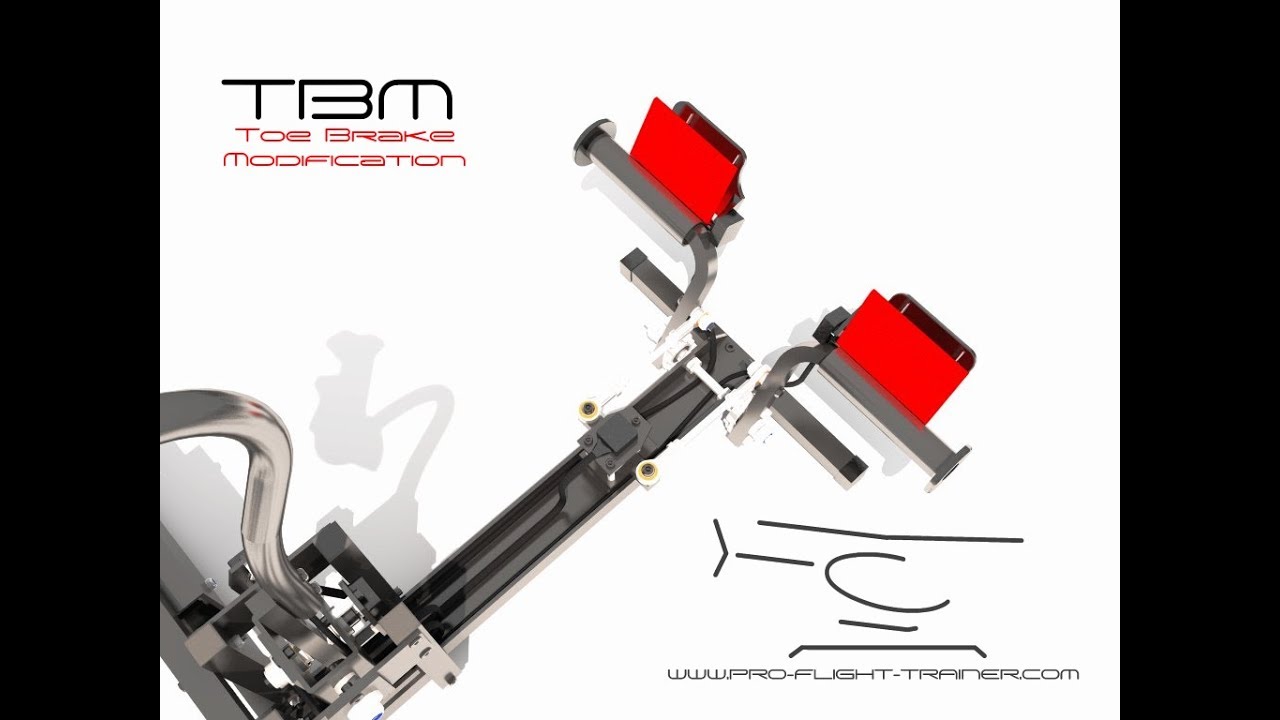 Pro Flight Trainer PUMA TBM Toe Brakes Modification installation guide