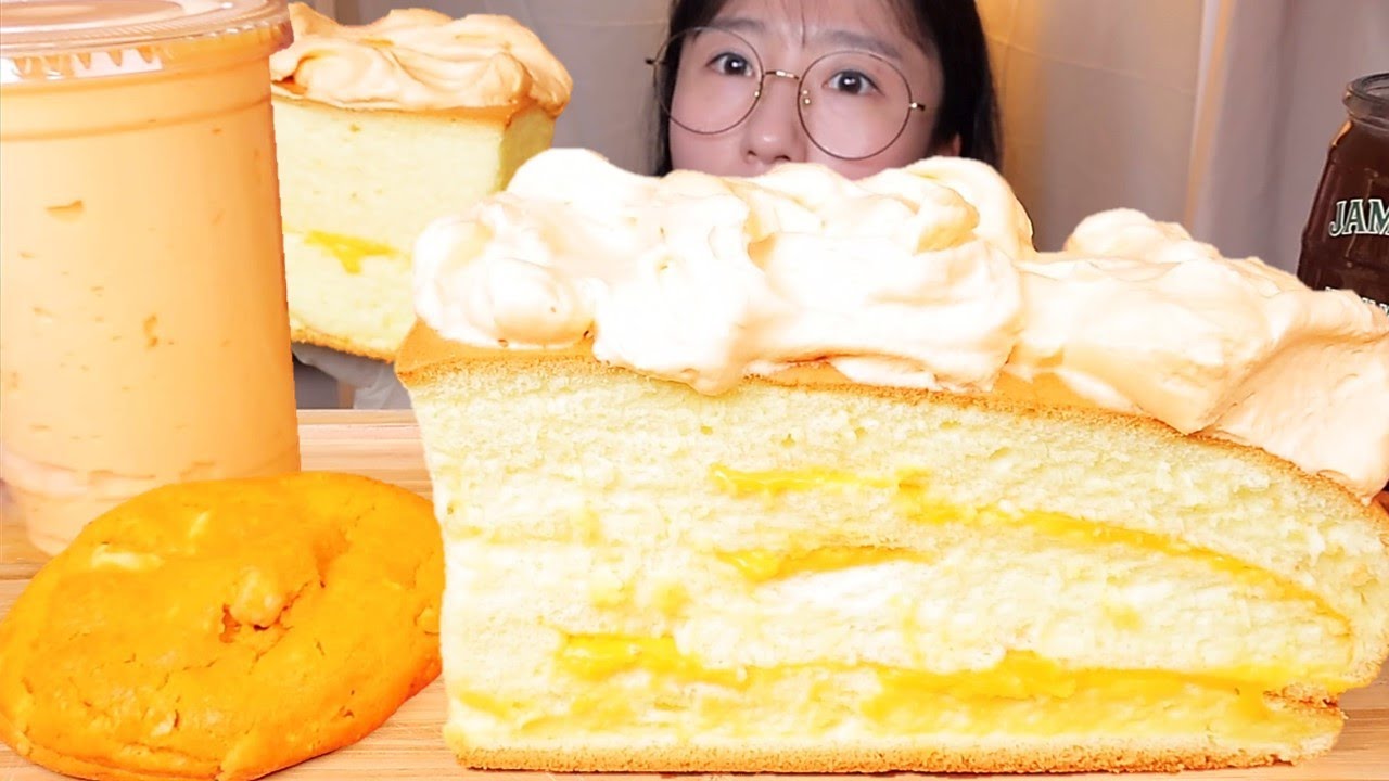 대왕 치즈 카스테라에 황치즈 크림까지🧀 황치즈 쿠키 대왕 카스테라 디저트 먹방 Dessert Mukbang