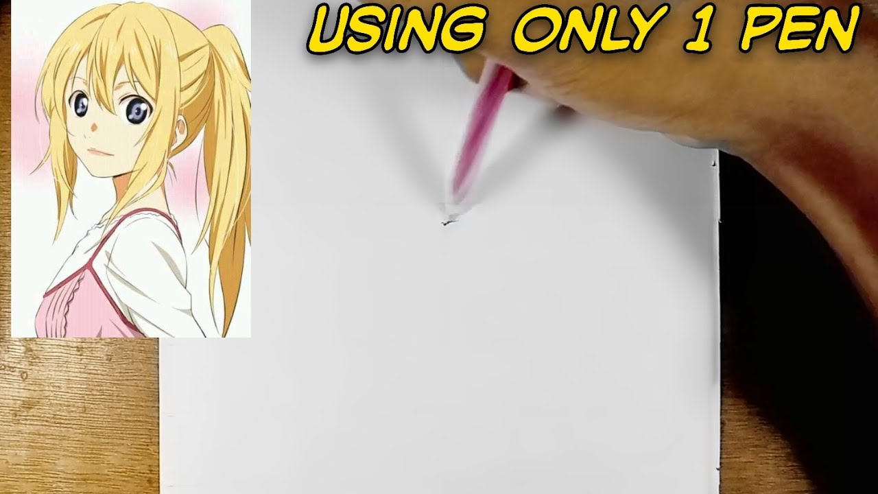 How to Draw anime Girls easy | Drawing KAORI From Your lie in April