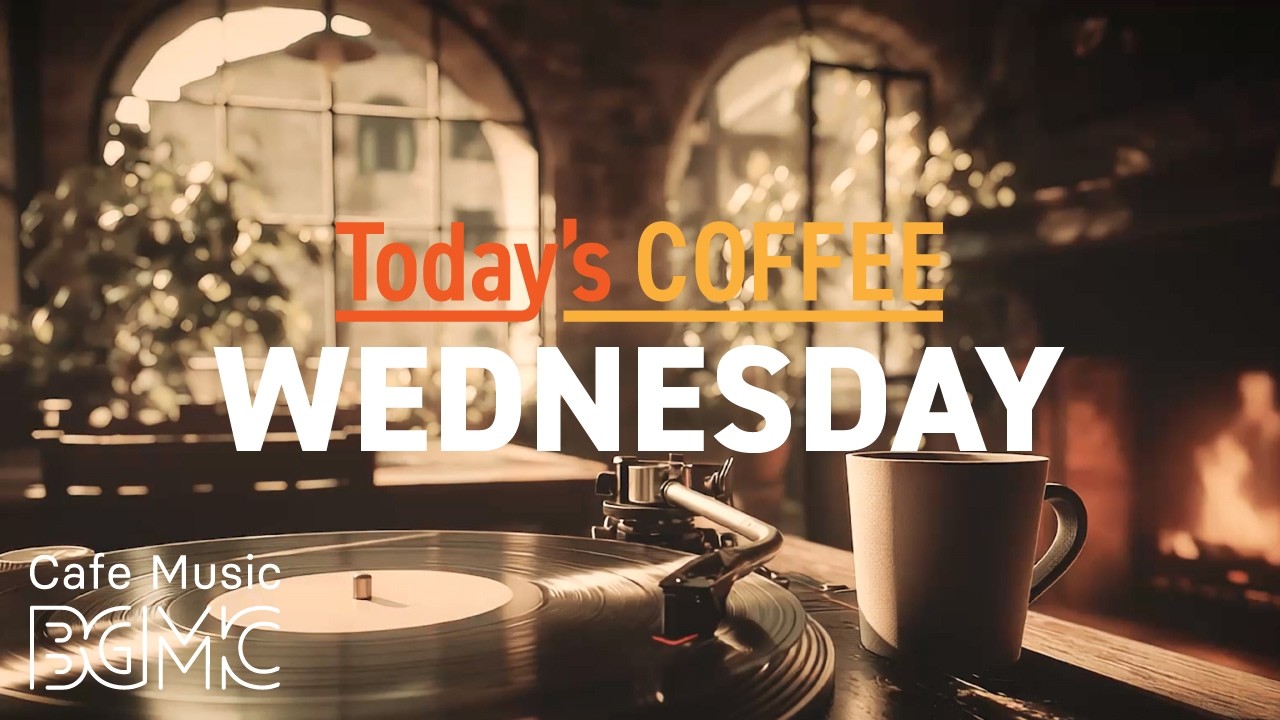 Jazz Relaxing Music ☕ Warm Vinyl Hearth Cafe Jazz - Smooth Piano & Bossa Nova for Wednesday Work
