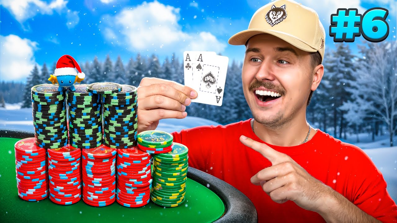 I Bought in for $10,000 at High Stakes Poker! | Wolfmas Day #6