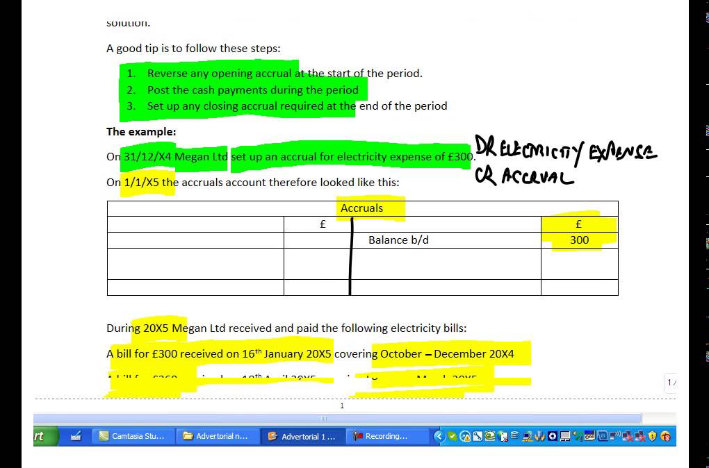 First Intuition - AAT Level 3 Dealing with accruals