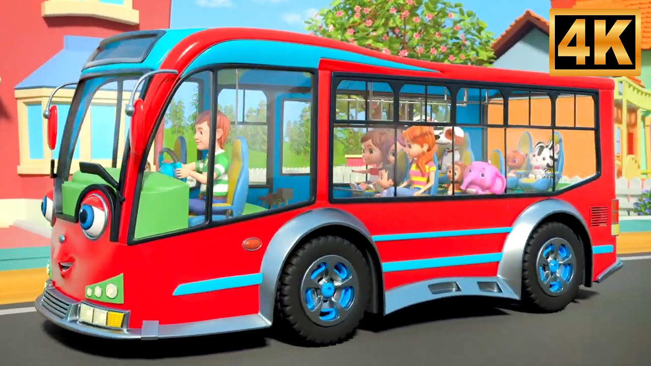 Wheels on the Bus | Animated Nursery Rhymes for Children