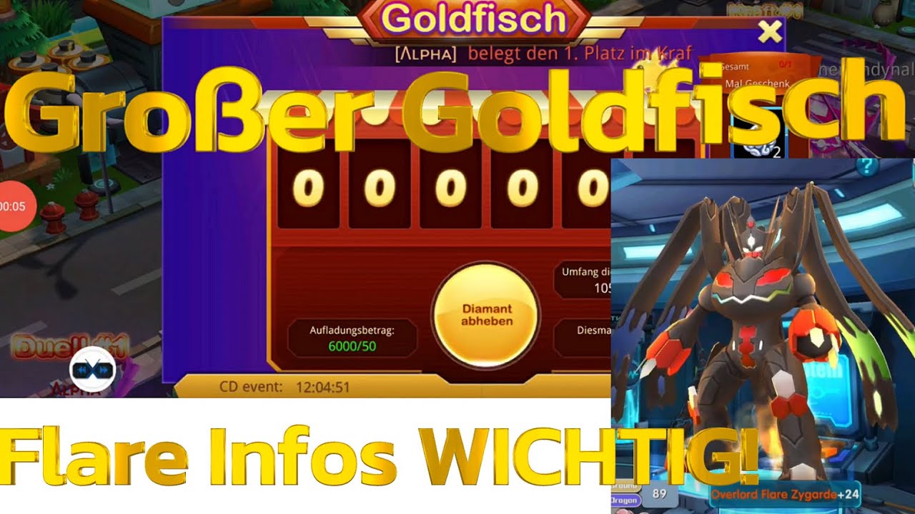 Trainer GO - großer Goldfisch - was bekomme ich raus? und Flare Zygarde Infos