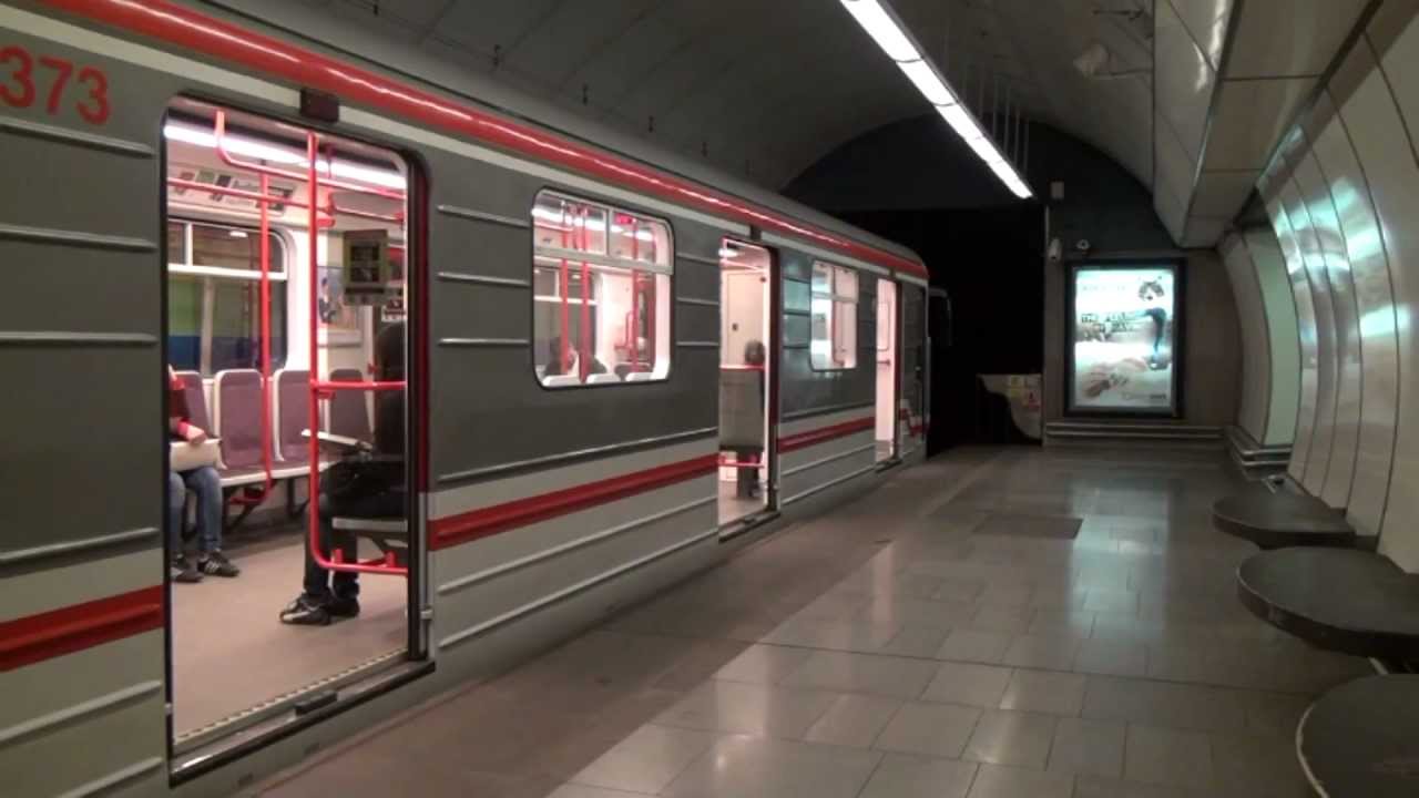 Metro Praha / Prague at station Hloubětín Linka B HD