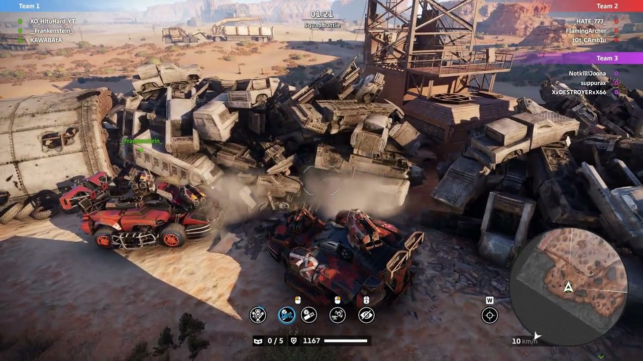 Crossout / David vs Goliath - killing HIGH PS Players in the new Squad Battle Mode