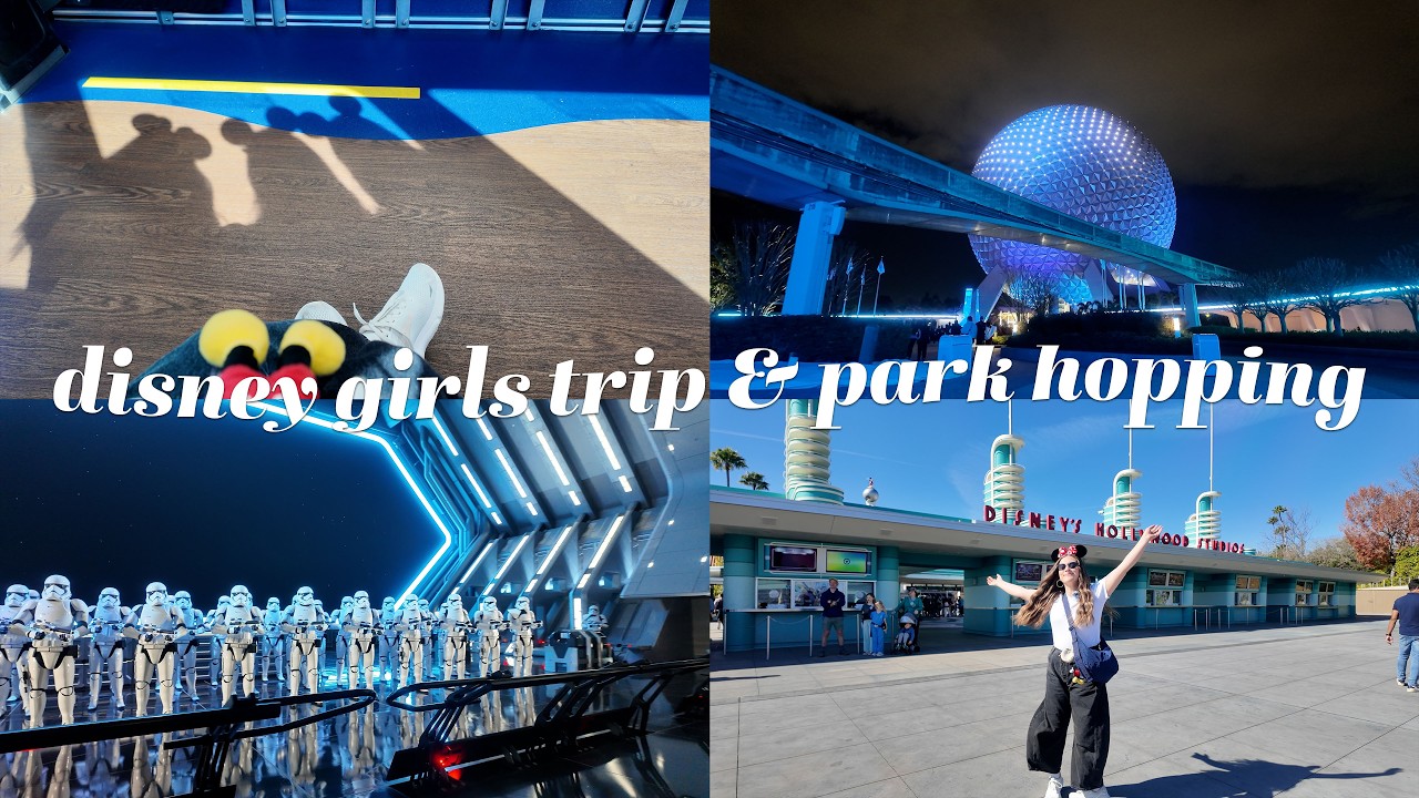 DISNEY WORLD VLOG! Girls Trip, Travel Day, Park Hopping, Rise of the Resistance, Epcot at Night!
