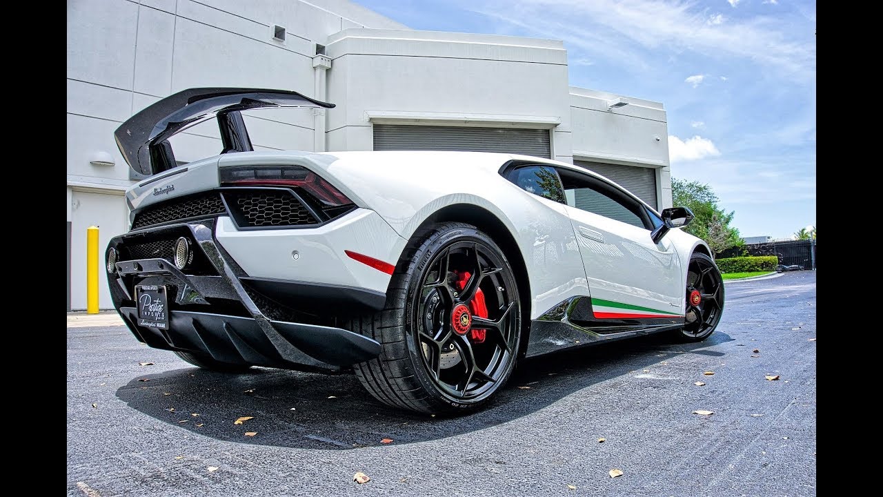 2018 Lamborghini Huracan Performante Start up Interior Exterior at lamborghini Miami
