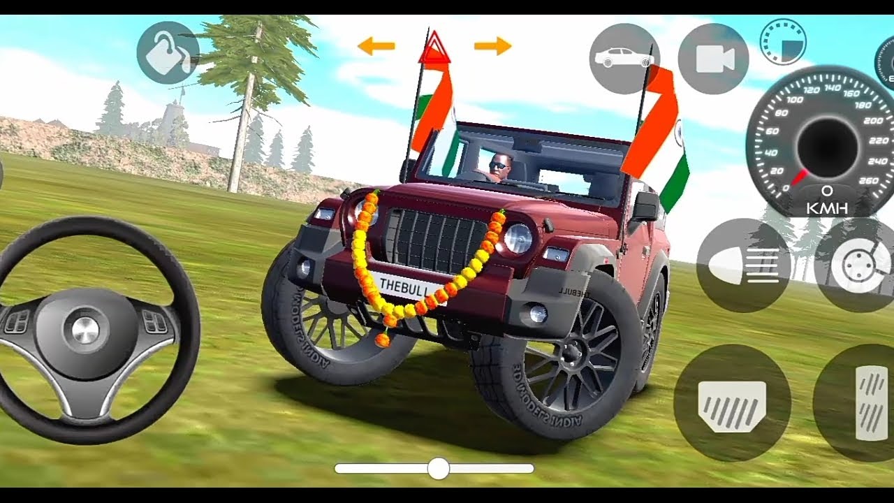 Modified Mahindra Thar😈Games:Indian Brown Thar (Gadi Wala Games) Car Game Android Game - 