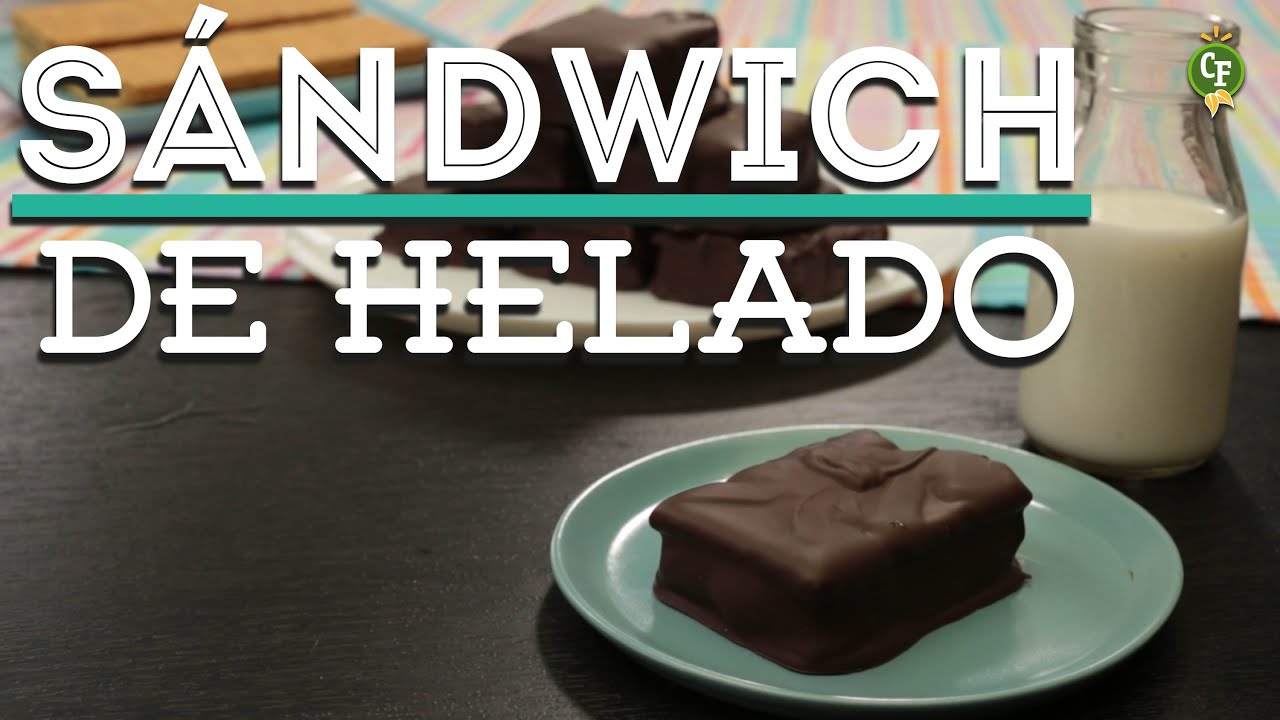 ¿Cómo preparar Sándwich de Helado de Crema de Cacahuate Cubierto de Chocolate? - Cocina Fresca