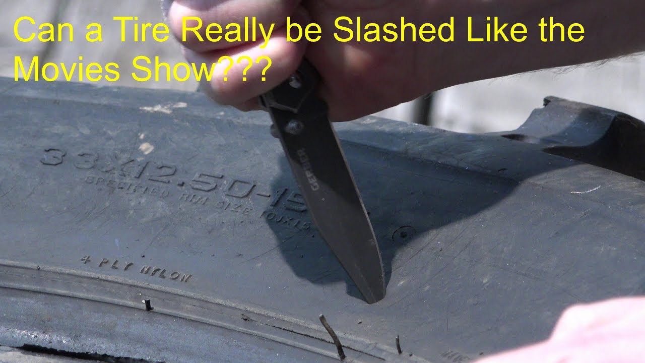 Experi-Mental - Can a tire easily be slashed like in the movies?