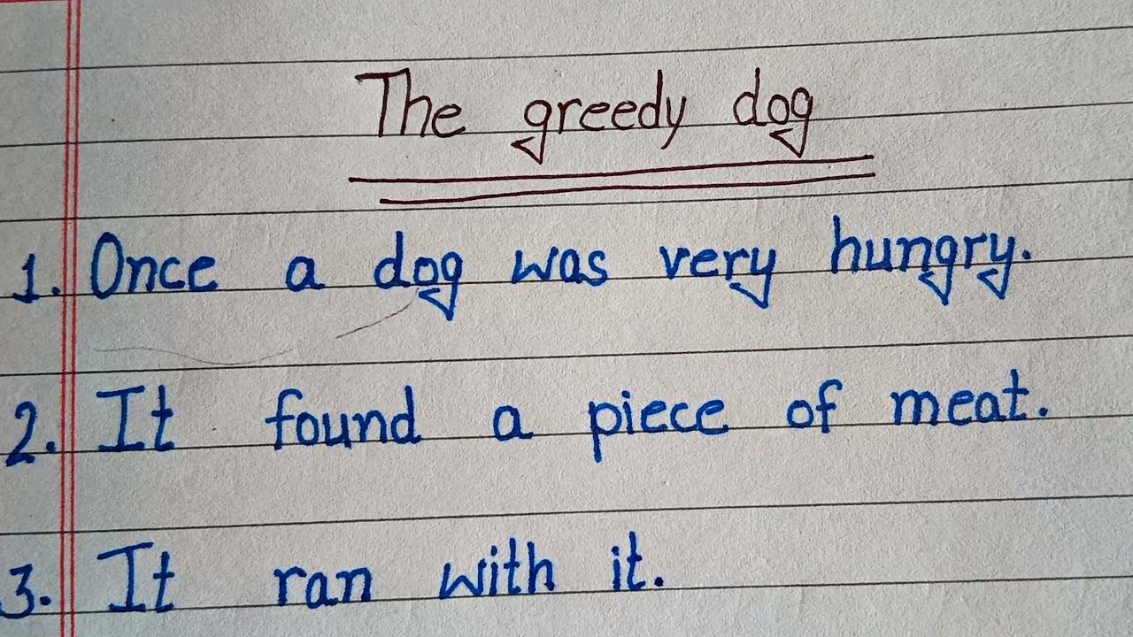 10 lines story on greedy dog // the greedy dog story with moral
