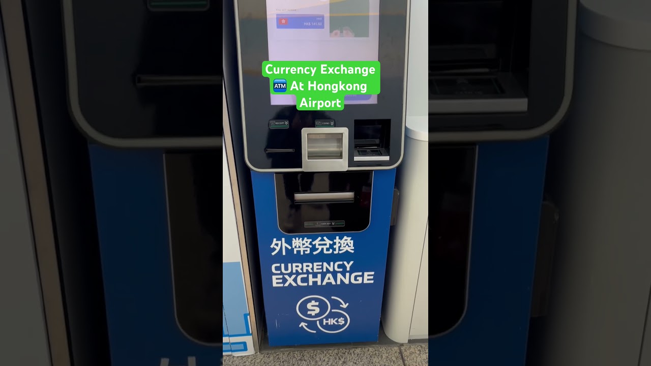 Hongkong Airport Currency Exchange 🏧 #Shorts #TravelShorts #Trending #GladNomadicDad