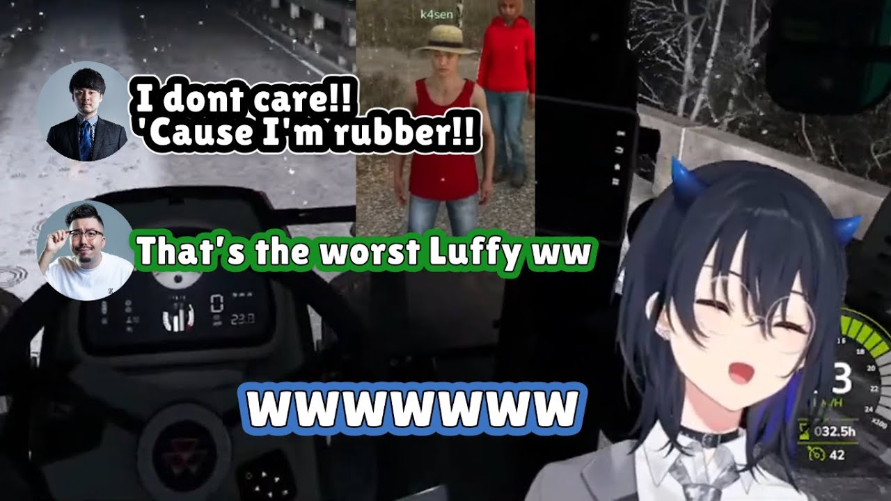 Uruha Laughing So Much Because of K4sen's Luffy Joke [ICHINOSE URUHA/VSPO]