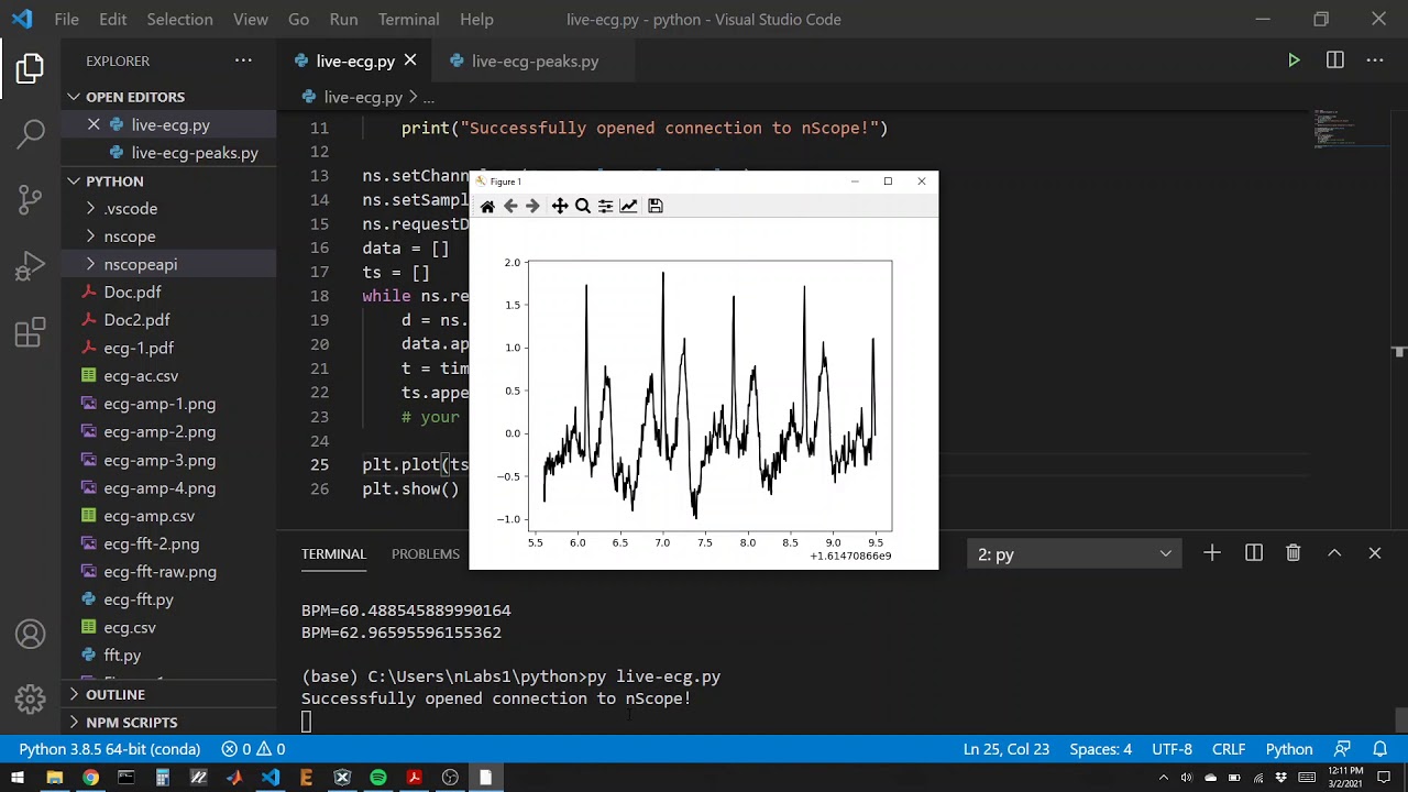 Data acquisition using nScope and python