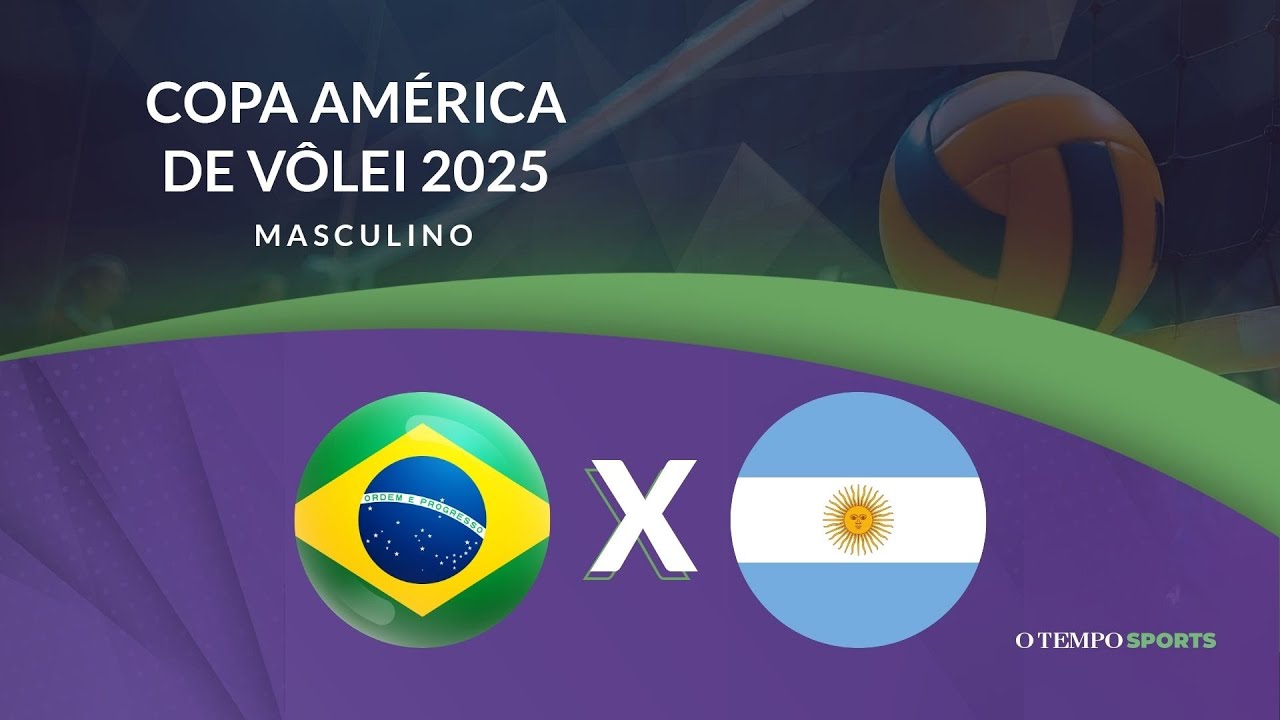 BRASIL X ARGENTINA - AO VIVO E COM IMAGENS - COPA AMÉRICA DE VÔLEI MASCULINO 2025