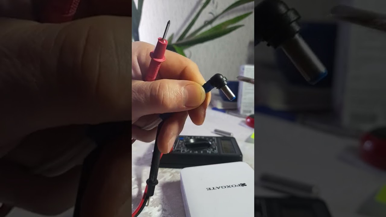 Как определить плюс и минус на штекере 